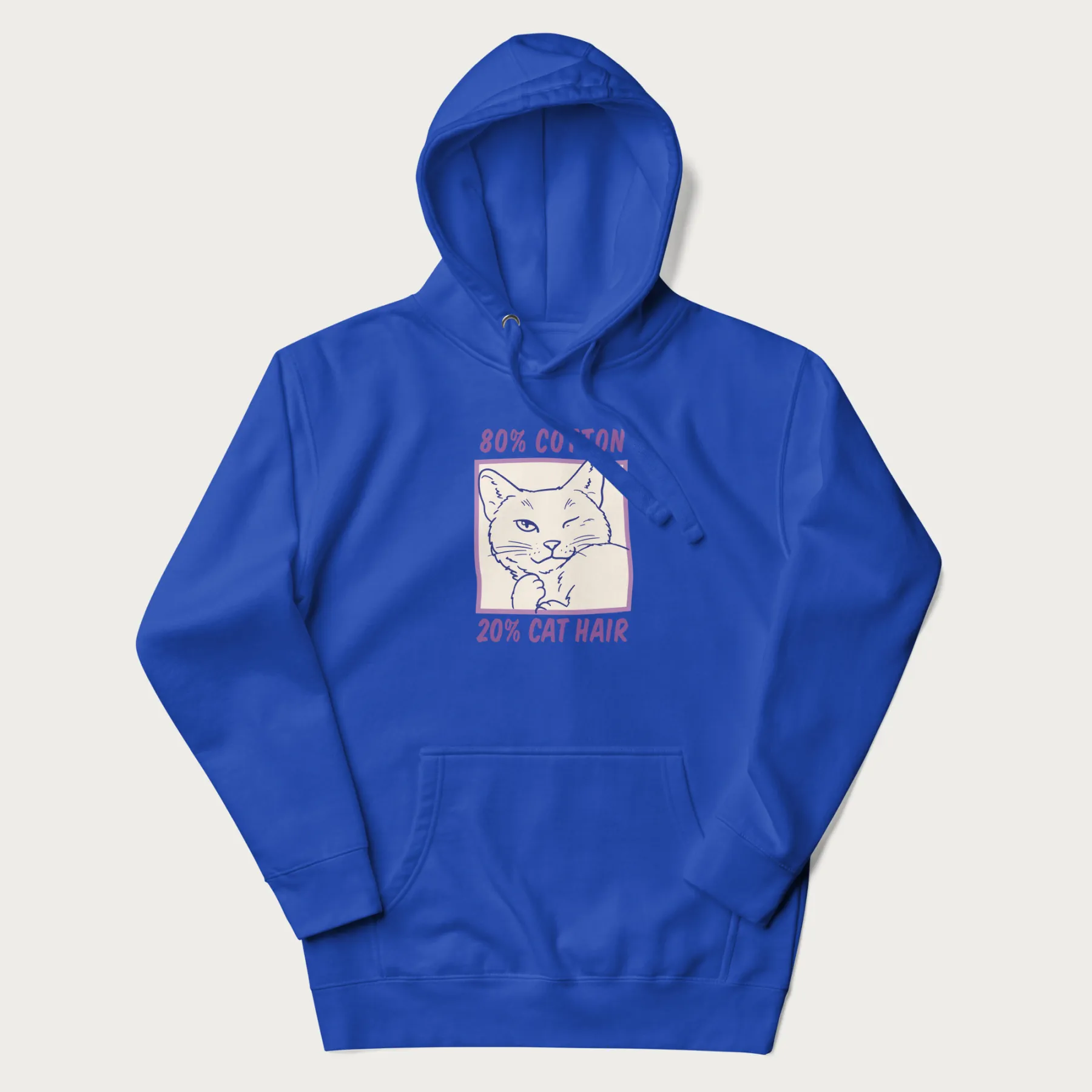 80% Cotton 20% Hair Funny Cat Hoodie - Image 24