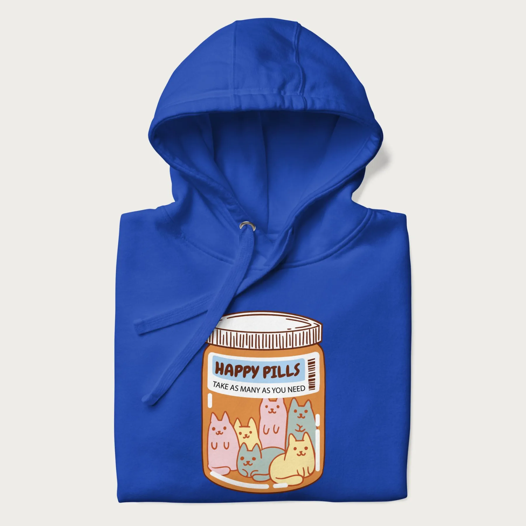 Cute Happy Pills Cat Hoodie - Image 19