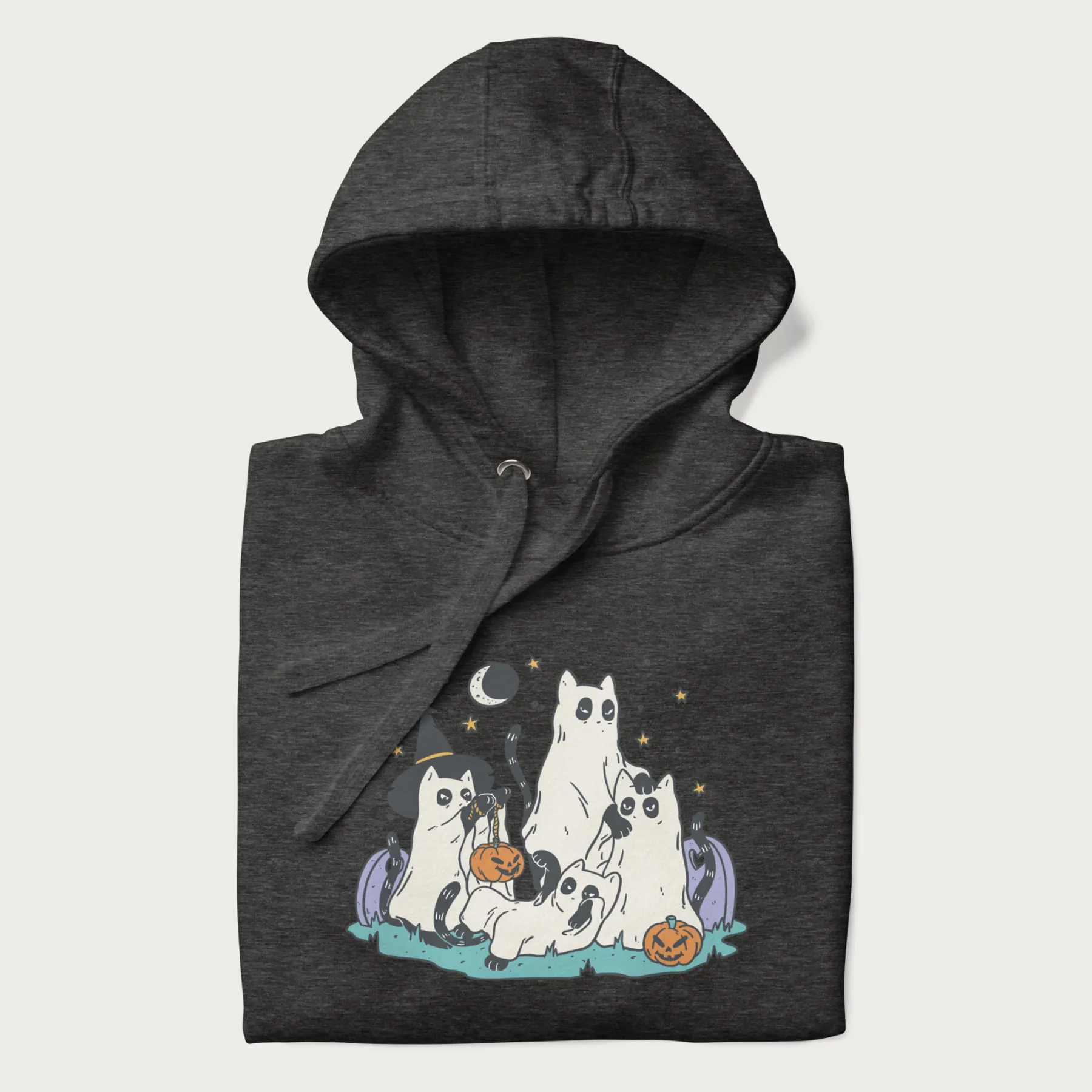 Ghostly Gathering Halloween Cat Hoodie - Image 7