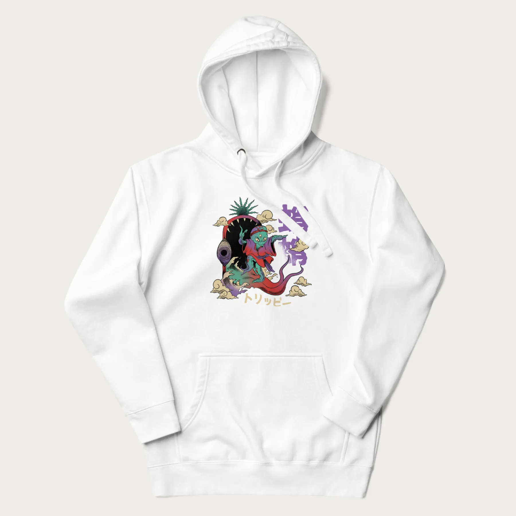 Psychedelic Japanese Octopus Hoodie - Image 24