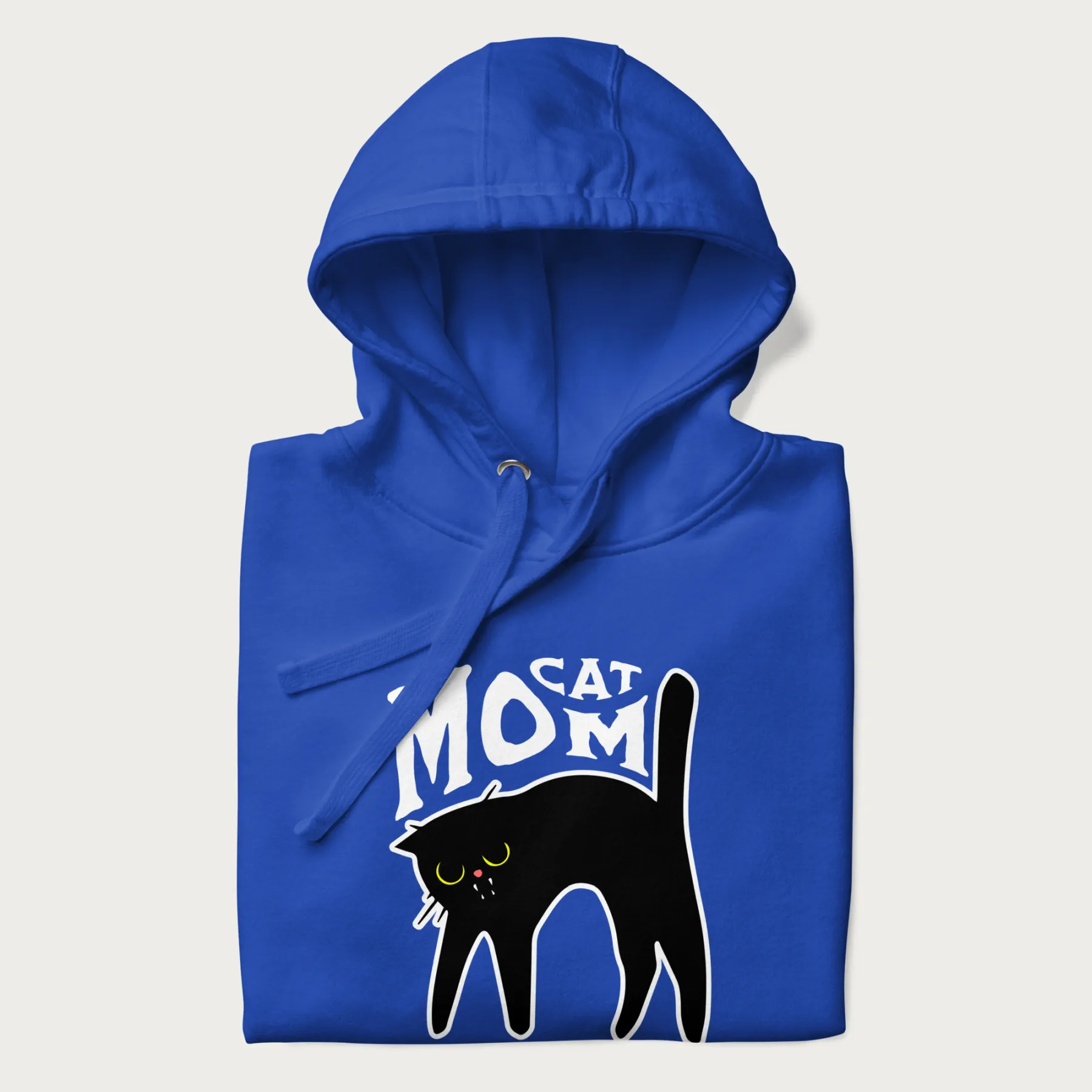 Startled Black Cat Mom Hoodie - Image 5