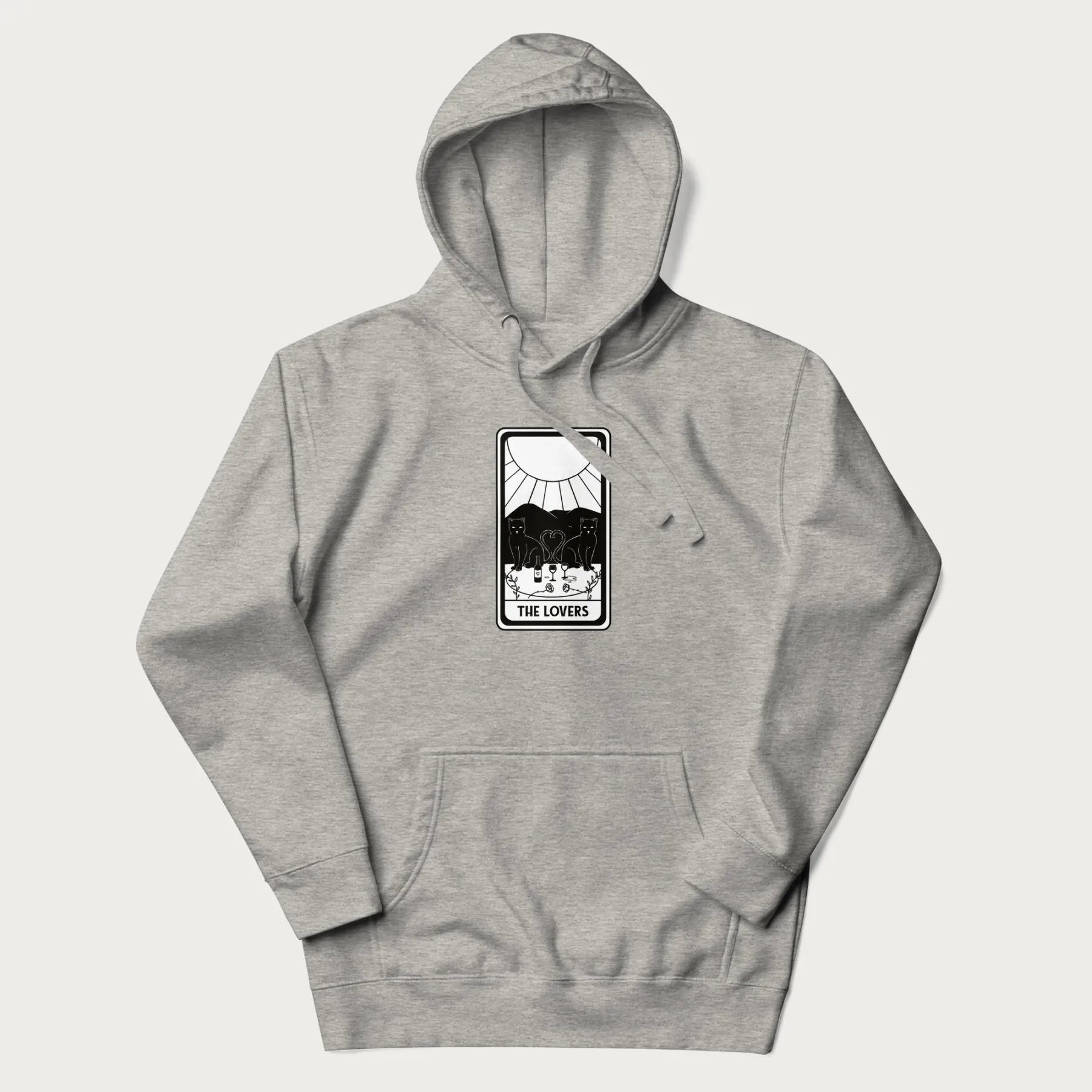 The Lovers Tarot Card Cat Hoodie - Image 10