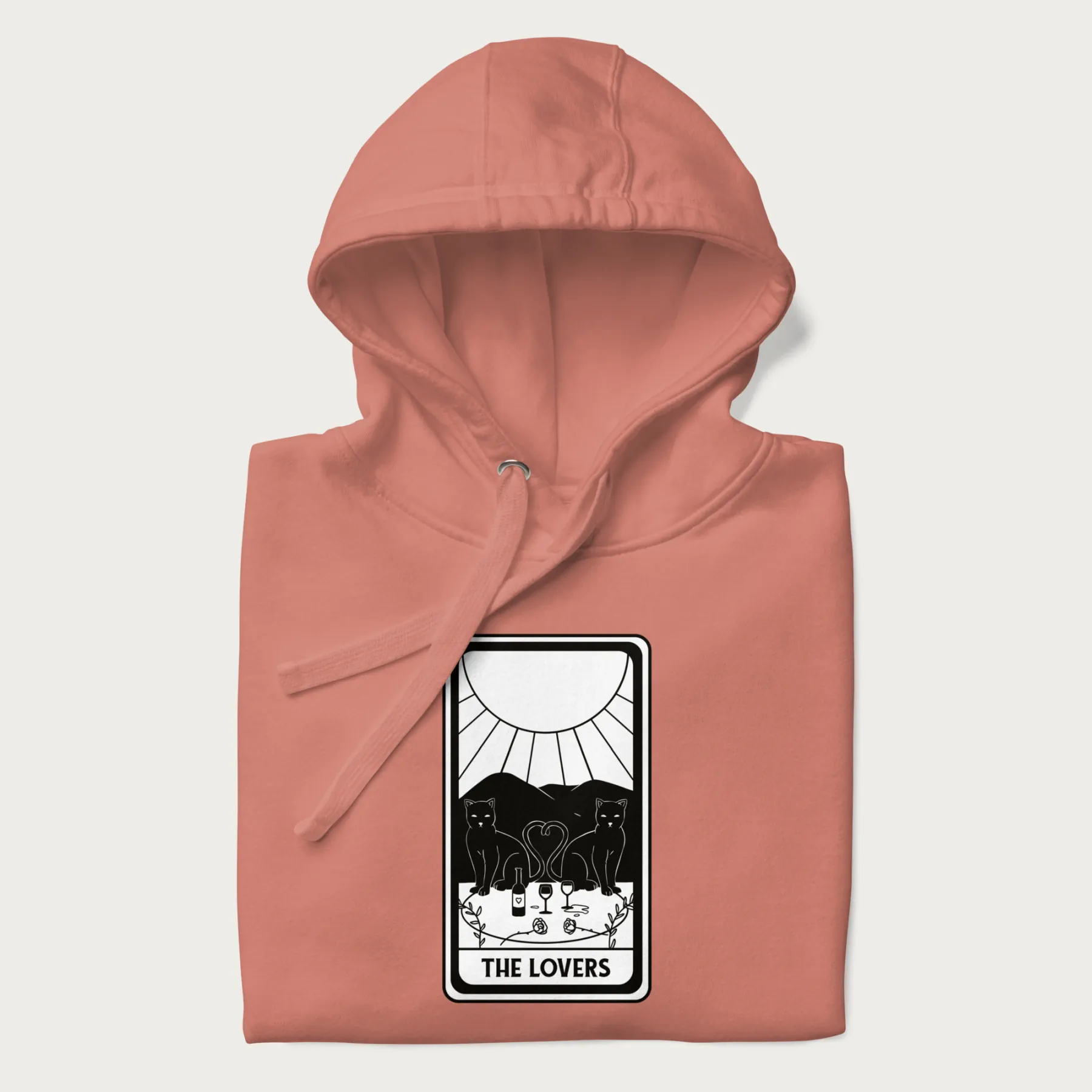 The Lovers Tarot Card Cat Hoodie - Image 11