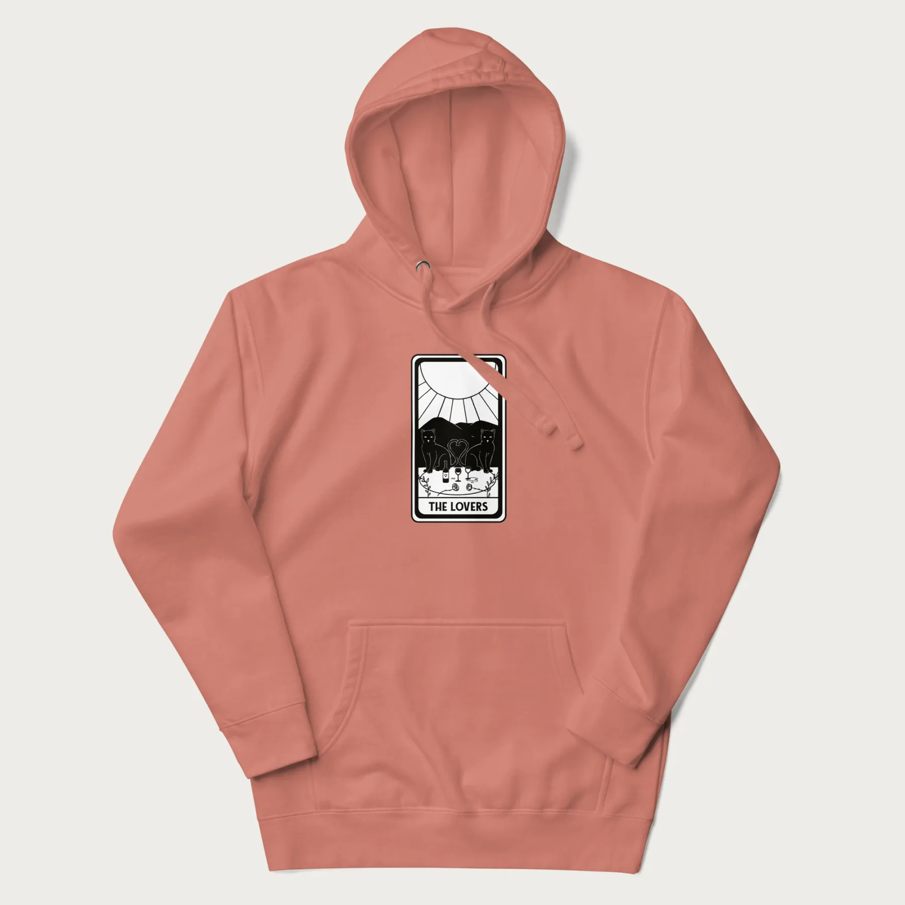 The Lovers Tarot Card Cat Hoodie - Image 12