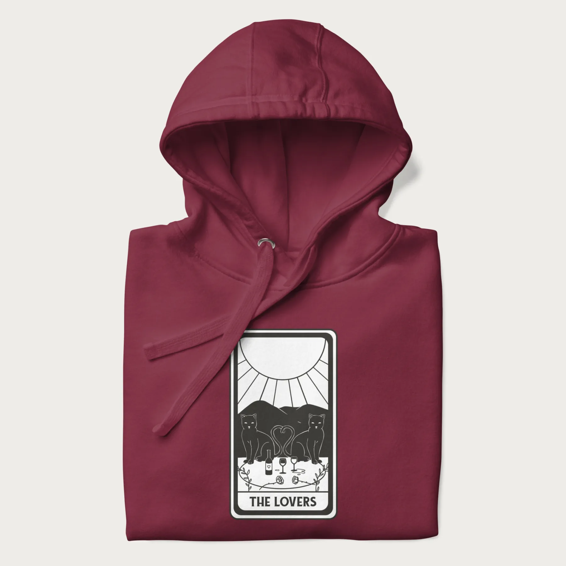 The Lovers Tarot Card Cat Hoodie - Image 13