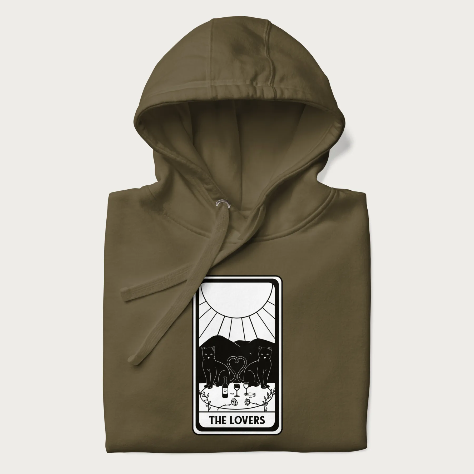 The Lovers Tarot Card Cat Hoodie - Image 15