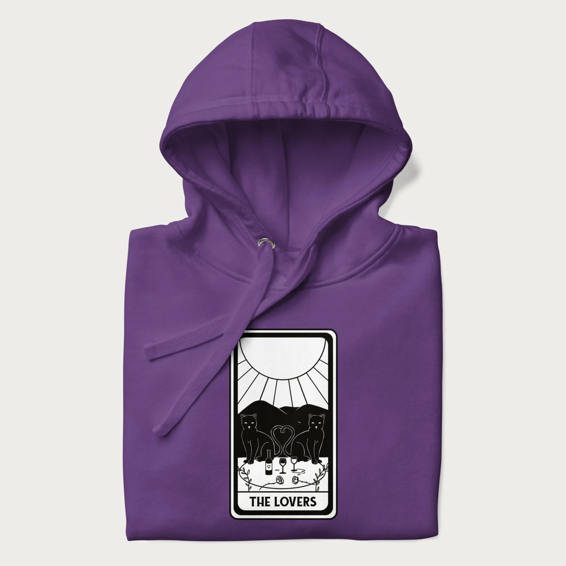 The Lovers Tarot Card Cat Hoodie - Image 19