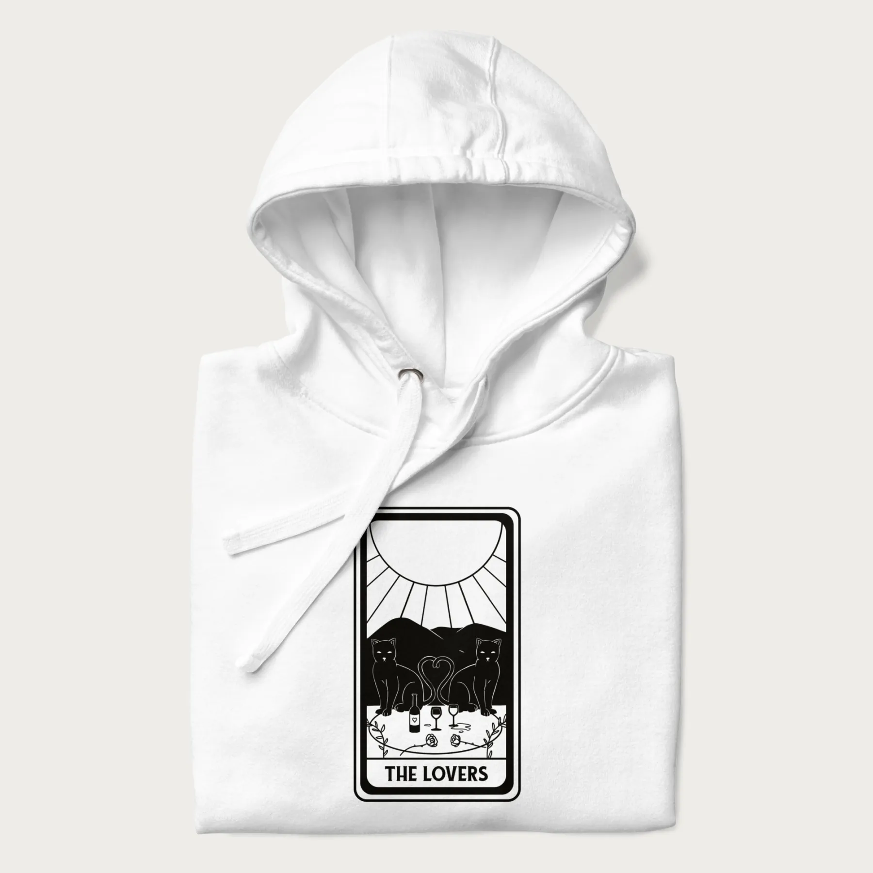 The Lovers Tarot Card Cat Hoodie - Image 23