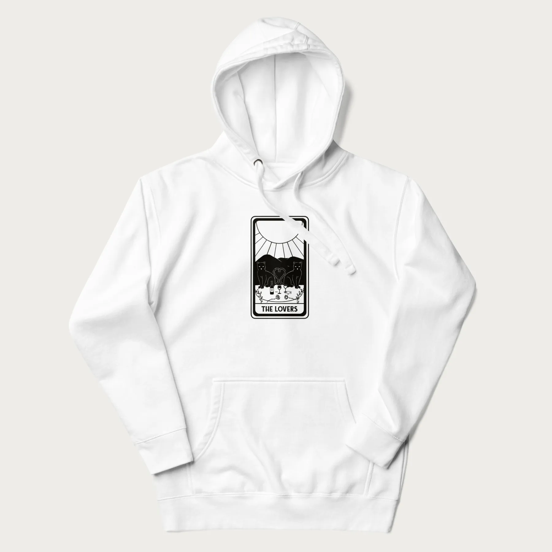 The Lovers Tarot Card Cat Hoodie - Image 24